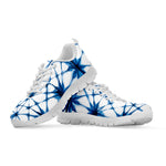 Watercolor Shibori Pattern Print White Sneakers