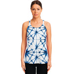 Watercolor Shibori Pattern Print Women's Racerback Tank Top