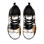 Watercolor Sloth Print Black Sneakers