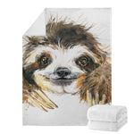 Watercolor Sloth Print Blanket