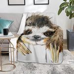 Watercolor Sloth Print Blanket
