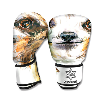 Watercolor Sloth Print Boxing Gloves
