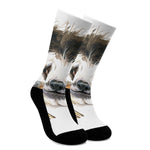 Watercolor Sloth Print Crew Socks