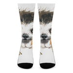 Watercolor Sloth Print Crew Socks