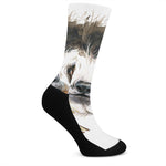 Watercolor Sloth Print Crew Socks