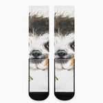 Watercolor Sloth Print Crew Socks