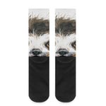 Watercolor Sloth Print Crew Socks