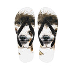 Watercolor Sloth Print Flip Flops