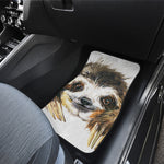 Watercolor Sloth Print Front and Back Car Floor Mats