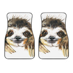 Watercolor Sloth Print Front Car Floor Mats
