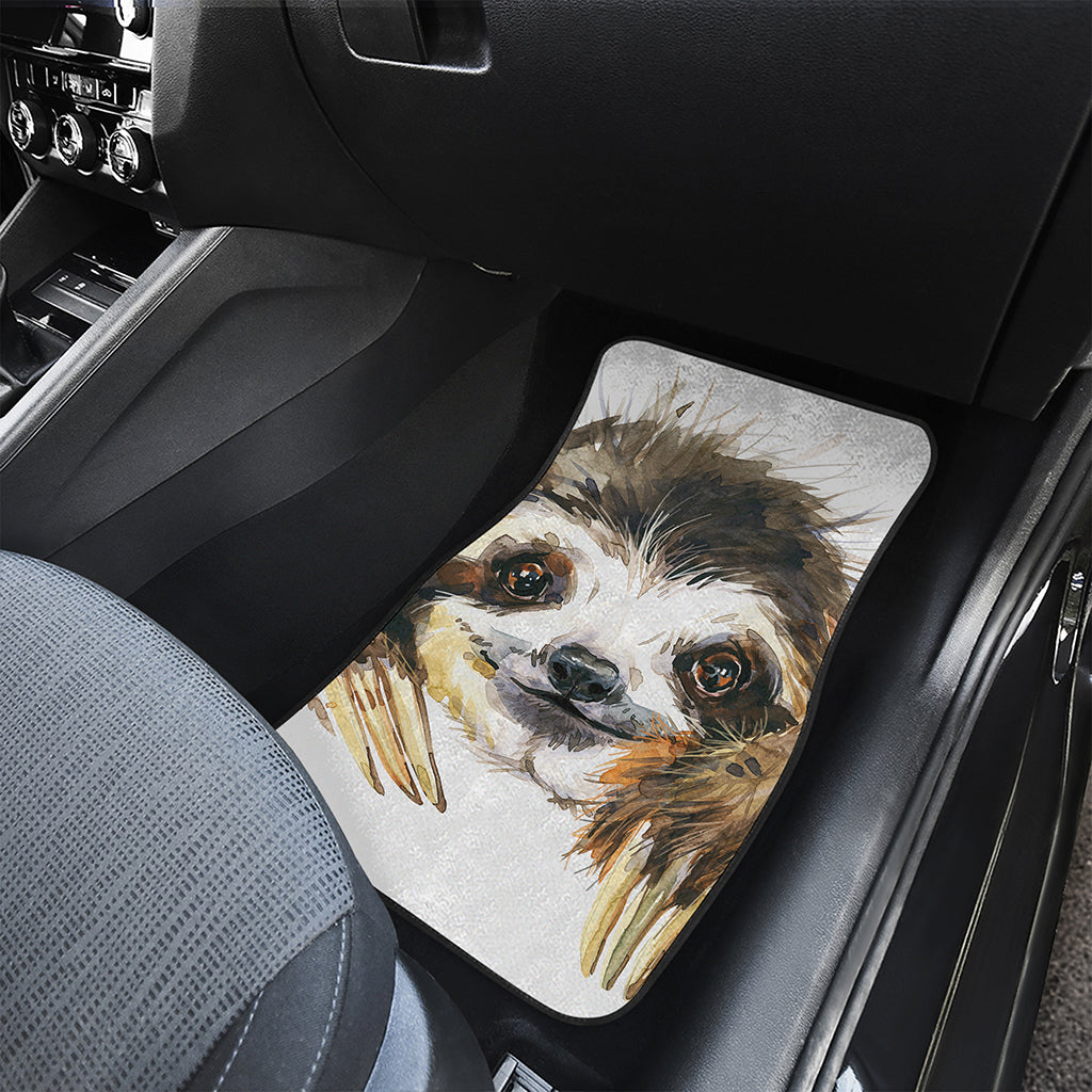 Watercolor Sloth Print Front Car Floor Mats