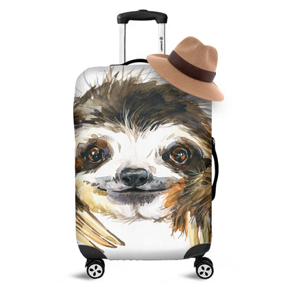 Watercolor Sloth Print Luggage Cover