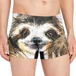 Watercolor Sloth Print Men's Boxer Briefs