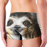 Watercolor Sloth Print Men's Boxer Briefs