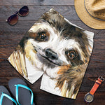 Watercolor Sloth Print Men's Shorts