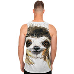 Watercolor Sloth Print Men's Tank Top