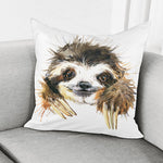 Watercolor Sloth Print Pillow Cover
