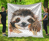 Watercolor Sloth Print Quilt