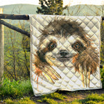 Watercolor Sloth Print Quilt