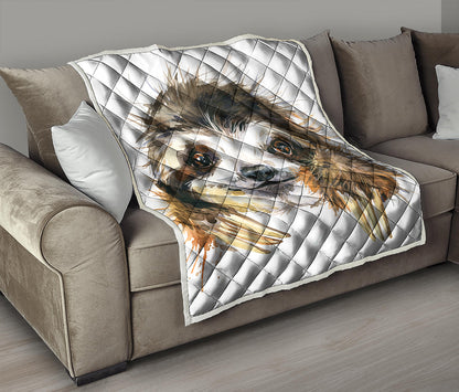 Watercolor Sloth Print Quilt