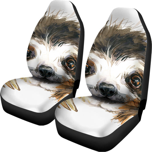 Watercolor Sloth Print Universal Fit Car Seat Covers