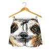 Watercolor Sloth Print Women's Shorts