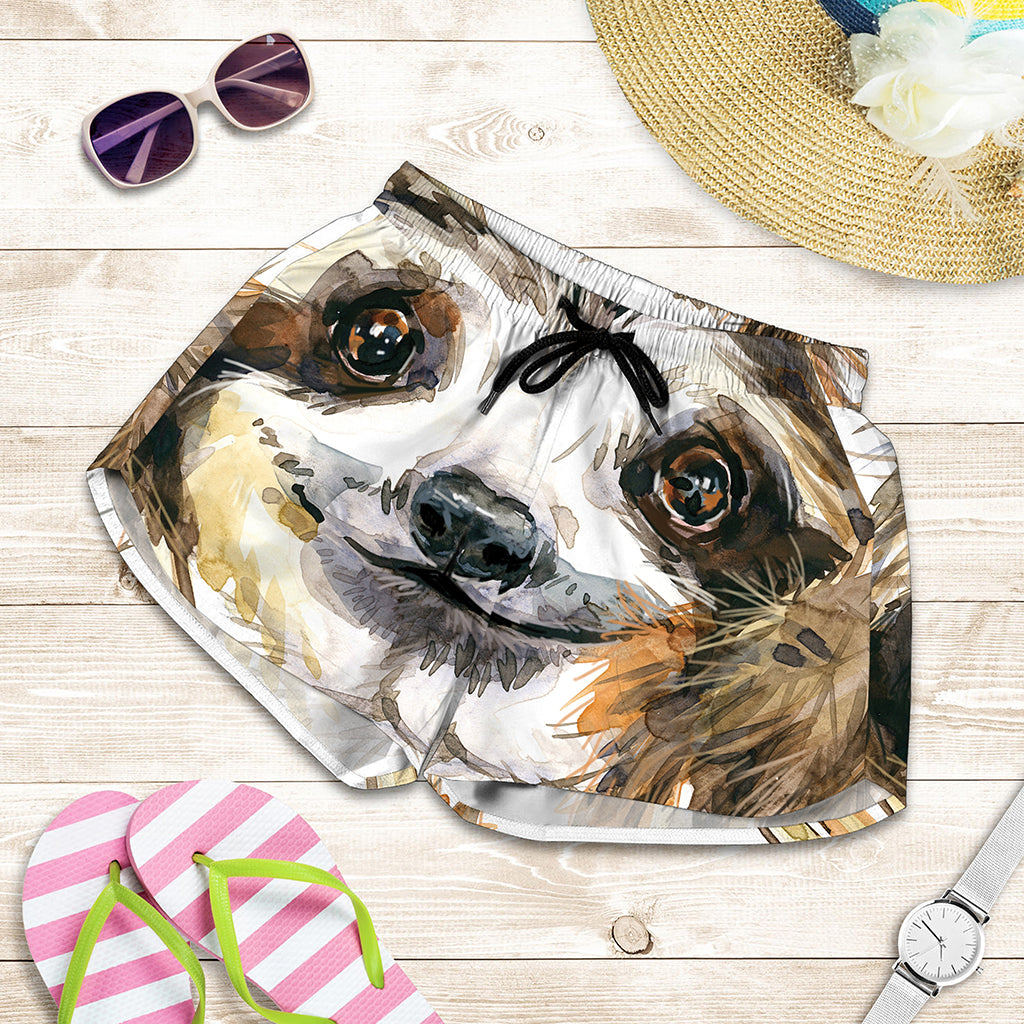 Watercolor Sloth Print Women's Shorts