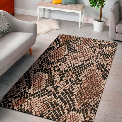 Watercolor Snakeskin Print Area Rug