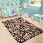 Watercolor Snakeskin Print Area Rug