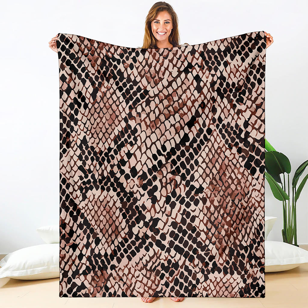 Watercolor Snakeskin Print Blanket