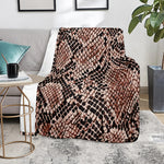 Watercolor Snakeskin Print Blanket