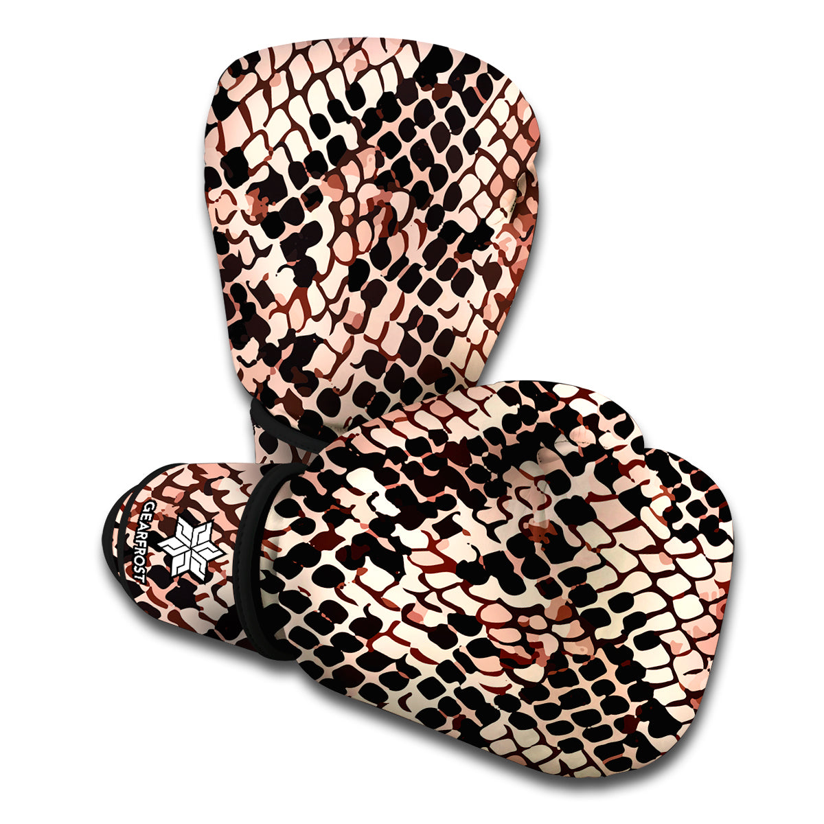 Watercolor Snakeskin Print Boxing Gloves
