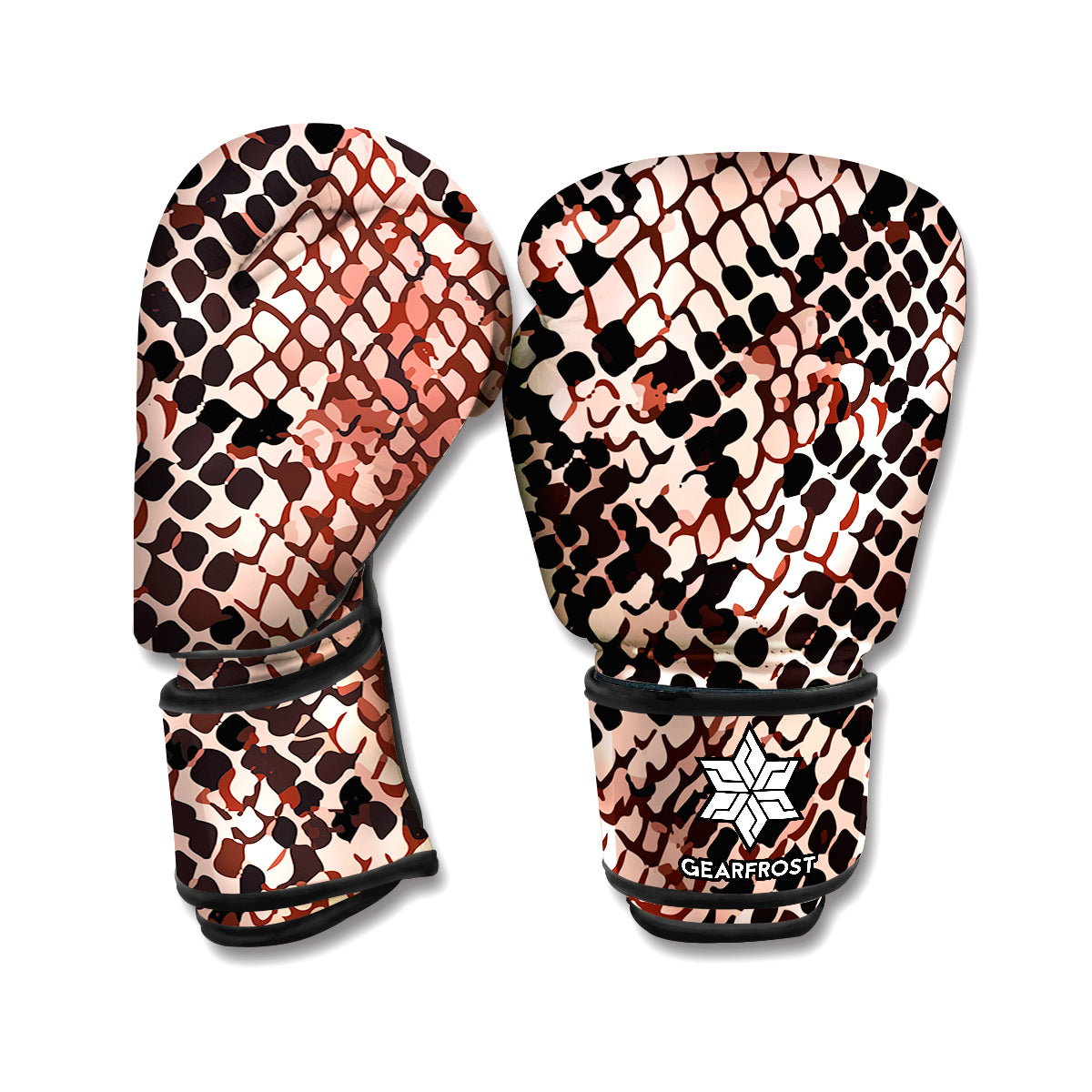 Watercolor Snakeskin Print Boxing Gloves