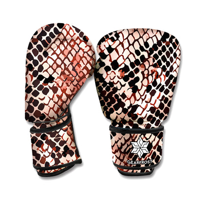 Watercolor Snakeskin Print Boxing Gloves