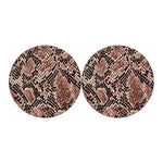Watercolor Snakeskin Print Car Coasters
