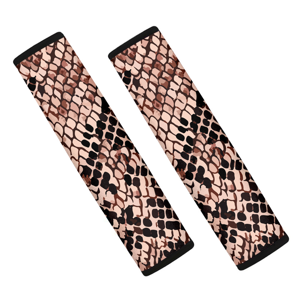 Watercolor Snakeskin Print Car Seat Belt Covers