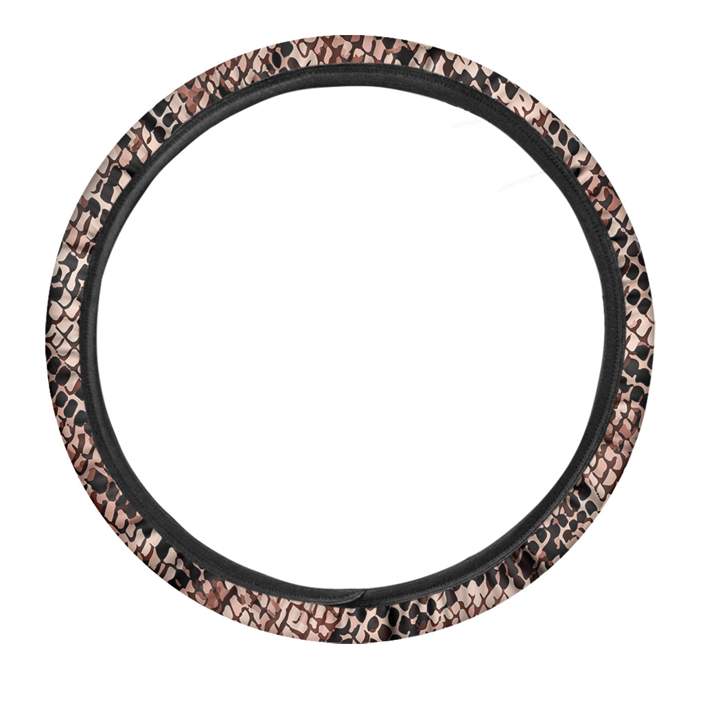 Watercolor Snakeskin Print Car Steering Wheel Cover