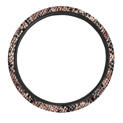 Watercolor Snakeskin Print Car Steering Wheel Cover