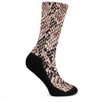 Watercolor Snakeskin Print Crew Socks