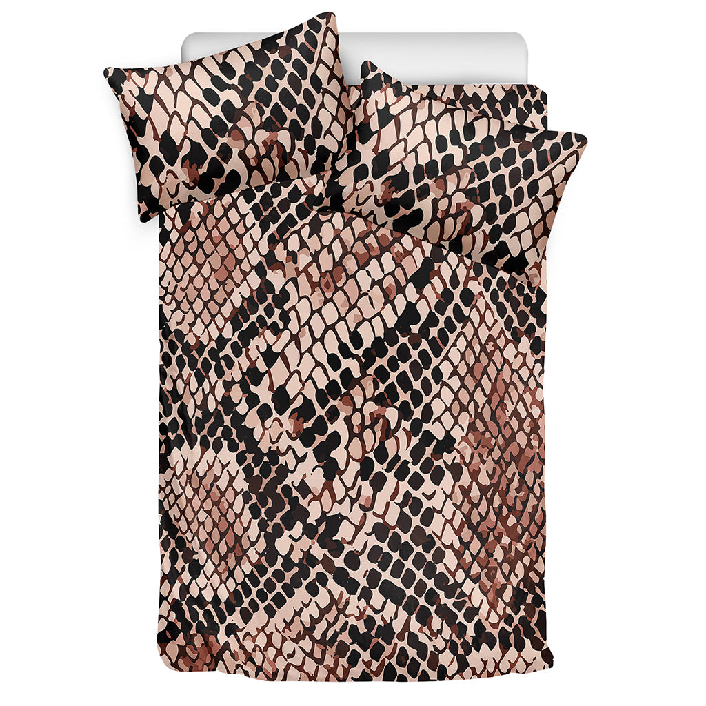 Watercolor Snakeskin Print Duvet Cover Bedding Set