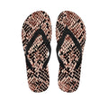 Watercolor Snakeskin Print Flip Flops