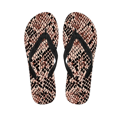 Watercolor Snakeskin Print Flip Flops