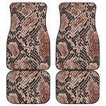 Watercolor Snakeskin Print Front and Back Car Floor Mats