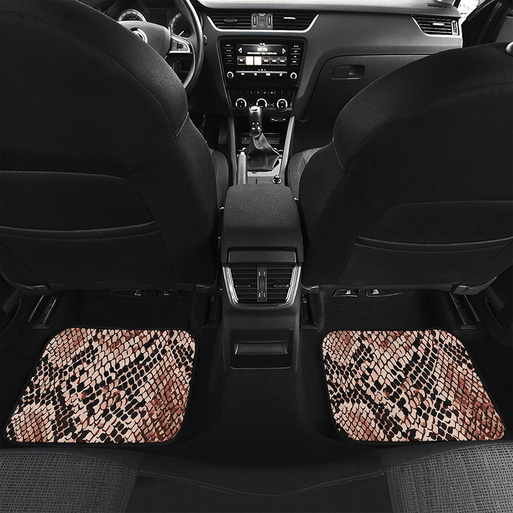 Watercolor Snakeskin Print Front and Back Car Floor Mats