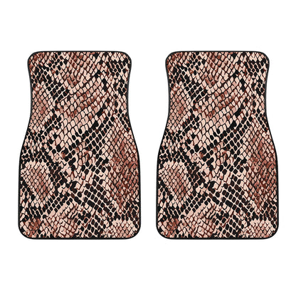 Watercolor Snakeskin Print Front Car Floor Mats