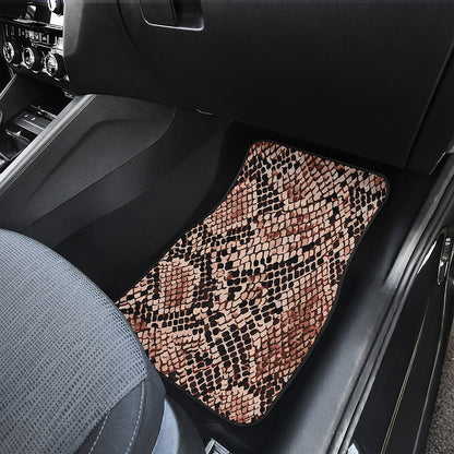 Watercolor Snakeskin Print Front Car Floor Mats