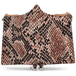Watercolor Snakeskin Print Hooded Blanket