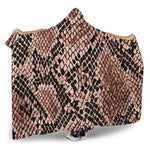 Watercolor Snakeskin Print Hooded Blanket