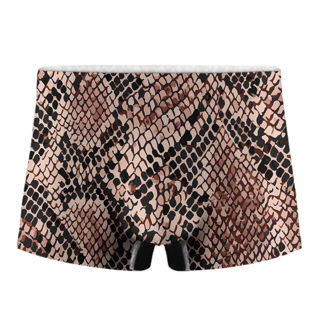 Watercolor Snakeskin Print Men's Boxer Briefs