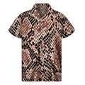 Watercolor Snakeskin Print Men's Short Sleeve Shirt
